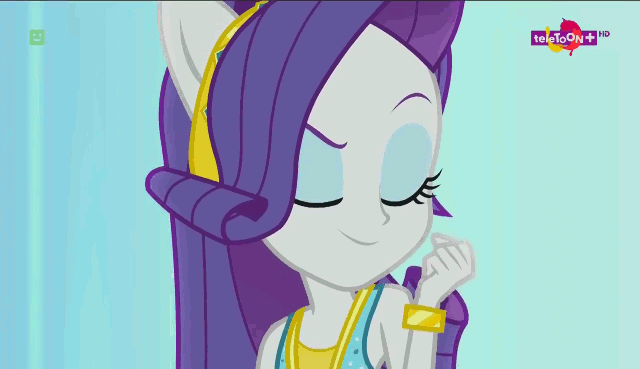 Size: 640x369 | Tagged: safe, screencap, character:rarity, equestria girls:dance magic, g4, my little pony:equestria girls, animated, cute, dance magic (song), dancing, dancity, eyes closed, female, gif, ponied up, raribetes, solo, teletoon