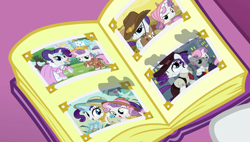 Size: 1920x1090 | Tagged: safe, screencap, character:rarity, character:sweetie belle, species:pony, episode:forever filly, g4, my little pony: friendship is magic, photo, photo album