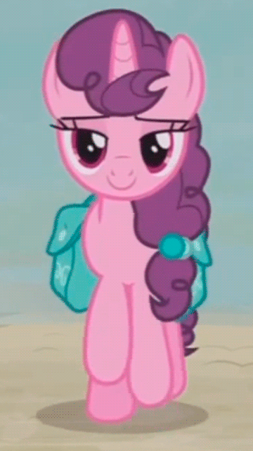 Size: 360x640 | Tagged: safe, screencap, character:sugar belle, species:pony, episode:hard to say anything, g4, my little pony: friendship is magic, animated, coming at you, cropped, cute, gif, saddle bag, solo, sugarbetes, walk cycle, walking