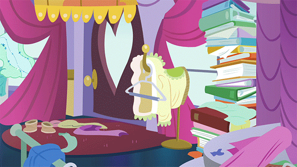 Size: 600x338 | Tagged: safe, screencap, character:sassy saddles, species:pony, episode:canterlot boutique, episode:forever filly, g4, my little pony: friendship is magic, animated, caption, gif, reaction gif, solo