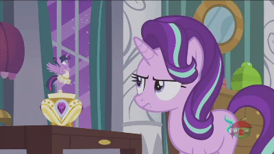 Size: 400x226 | Tagged: safe, screencap, character:starlight glimmer, character:twilight sparkle, character:twilight sparkle (alicorn), species:alicorn, species:pony, episode:a royal problem, g4, my little pony: friendship is magic, animated, ballerina, clothing, dancing, facedesk, gif, micro, music box, tutu, twilarina