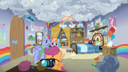 Size: 1920x1080 | Tagged: safe, screencap, character:bow hothoof, character:scootaloo, character:windy whistles, species:pegasus, species:pony, ship:windyhoof, episode:parental glideance, g4, my little pony: friendship is magic, camera, rainbow dash's parents