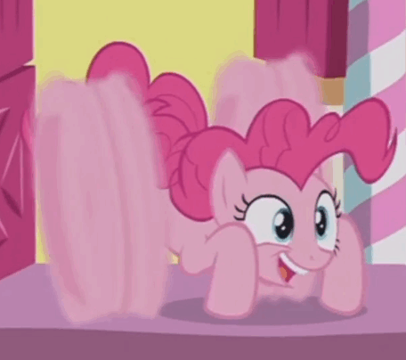 Size: 456x404 | Tagged: safe, screencap, character:pinkie pie, species:earth pony, species:pony, episode:not asking for trouble, g4, my little pony: friendship is magic, animated, cropped, female, gif, gotta go fast, mare, pinkie being pinkie, solo, wheel o feet