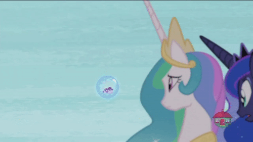 Size: 500x281 | Tagged: safe, screencap, character:daybreaker, character:nightmare moon, character:princess celestia, character:princess luna, character:starlight glimmer, species:pony, episode:a royal problem, g4, my little pony: friendship is magic, animated, dream, dream walker, dream walker celestia, dream walker luna, fight, flying, gif, magic, magic blast, shield, treehouse logo