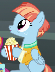 Size: 419x548 | Tagged: safe, screencap, character:windy whistles, species:pony, episode:parental glideance, g4, my little pony: friendship is magic, cropped, cute, food, popcorn, windybetes