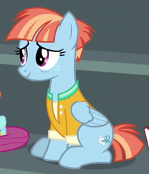 Size: 317x368 | Tagged: safe, screencap, character:windy whistles, species:pony, episode:parental glideance, g4, my little pony: friendship is magic, cropped, cute, sitting, windybetes