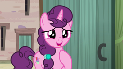 Size: 1280x720 | Tagged: safe, screencap, character:sugar belle, species:pony, episode:hard to say anything, g4, my little pony: friendship is magic, cute, open mouth, solo, sugarbetes