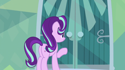 Size: 1280x720 | Tagged: safe, screencap, character:starlight glimmer, species:pony, species:unicorn, episode:the crystalling, g4, my little pony: friendship is magic, female, mare, plot, raised hoof, solo