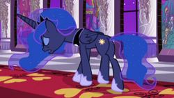 Size: 462x261 | Tagged: safe, screencap, character:princess luna, species:pony, episode:a royal problem, g4, my little pony: friendship is magic, cropped, exhausted, female, mare, plot, swapped cutie marks