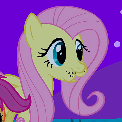 Size: 473x473 | Tagged: safe, screencap, character:fluttershy, character:scootaloo, species:pegasus, species:pony, episode:owl's well that ends well, g4, my little pony: friendship is magic, animated, aweeg*, cropped, cute, eating, female, filly, gif, mare, munching, nom, nose wrinkle, shyabetes, solo focus