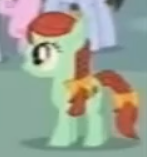 Size: 147x157 | Tagged: safe, screencap, character:candy apples, species:pony, episode:the perfect pear, g4, my little pony: friendship is magic, apple family member, cropped, solo, younger