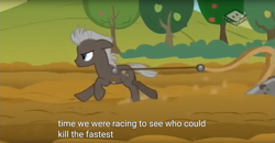 Size: 1860x970 | Tagged: safe, screencap, character:burnt oak, species:pony, episode:the perfect pear, g4, my little pony: friendship is magic, meme, youtube caption