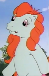 Size: 368x560 | Tagged: safe, screencap, character:bright eyes, species:pony, episode:who's responsible?, g1, my little pony tales, bipedal, cropped, faec, solo