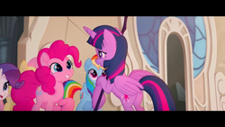 Size: 1280x720 | Tagged: safe, official, screencap, character:fluttershy, character:pinkie pie, character:rainbow dash, character:rarity, character:twilight sparkle, character:twilight sparkle (alicorn), species:alicorn, species:pony, my little pony: the movie (2017)
