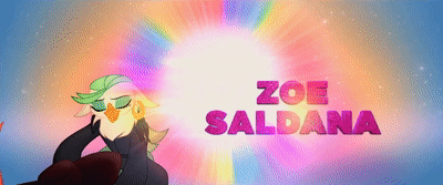 Size: 400x167 | Tagged: safe, official, screencap, character:captain celaeno, species:anthro, my little pony: the movie (2017), animated, gif, roll call, solo, storm king's messenger outfit, zoe saldana