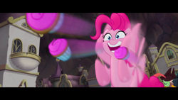 Size: 1920x1080 | Tagged: safe, screencap, character:captain celaeno, character:pinkie pie, species:anthro, species:pony, my little pony: the movie (2017), anthro with ponies, cupcake, food