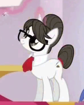 Size: 295x370 | Tagged: safe, screencap, character:raven inkwell, episode:the crystal empire, g4, my little pony: friendship is magic, animated, glasses