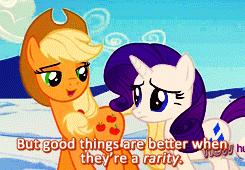 Size: 245x170 | Tagged: safe, screencap, character:applejack, character:rarity, episode:the crystal empire, g4, my little pony: friendship is magic, animated, one eye closed, pun, shipping fuel, subtitles, wink