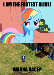 Size: 526x722 | Tagged: safe, screencap, character:rainbow dash, species:human, age of empires, age of empires ii, castle, exploitable meme, king, meme