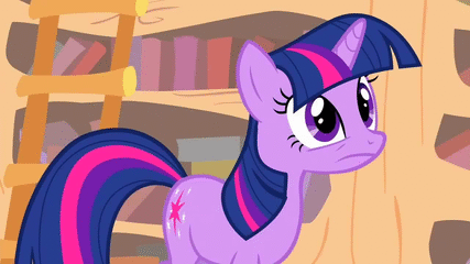 Size: 427x240 | Tagged: safe, screencap, character:twilight sparkle, character:twilight sparkle (unicorn), species:pony, species:unicorn, episode:it's about time, g4, my little pony: friendship is magic, animated, golden oaks library, solo