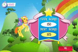 Size: 960x640 | Tagged: safe, gameloft, screencap, character:carrot cake, species:earth pony, species:pony, clear the skies, glimmer wings
