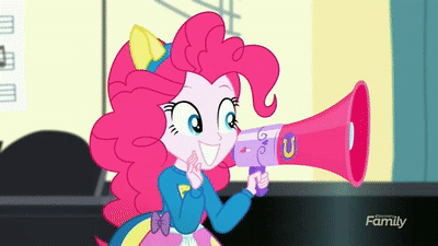 Size: 400x225 | Tagged: safe, screencap, character:fluttershy, character:pinkie pie, episode:steps of pep, eqg summertime shorts, g4, my little pony:equestria girls, animated, discovery family logo, gif