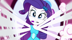 Size: 1280x720 | Tagged: safe, screencap, character:rarity, episode:make up shake up, eqg summertime shorts, g4, my little pony:equestria girls, mouth hold, offscreen character, pov, solo