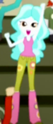 Size: 167x387 | Tagged: safe, screencap, character:normal norman, character:paisley, character:toe-tapper, episode:steps of pep, eqg summertime shorts, g4, my little pony:equestria girls, background human, crimson napalm, cropped