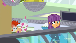 Size: 1366x768 | Tagged: safe, screencap, character:ginger owlseye, episode:shake things up!, eqg summertime shorts, g4, my little pony:equestria girls, background human, crimson napalm, cup, smoothie