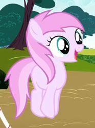 Size: 466x628 | Tagged: safe, screencap, character:piña colada, species:earth pony, species:pony, female, filly, jump rope, jumping, piña cutelada, solo
