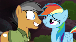 Size: 854x480 | Tagged: safe, screencap, character:quibble pants, character:rainbow dash, species:pony, episode:stranger than fanfiction, out of context