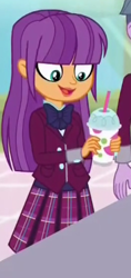 Size: 176x373 | Tagged: safe, screencap, character:ginger owlseye, episode:shake things up!, eqg summertime shorts, g4, my little pony:equestria girls, background human, clothing, cropped, crystal prep academy uniform, cute, female, school uniform, smoothie