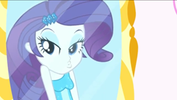 Size: 1136x640 | Tagged: safe, screencap, character:rarity, episode:make up shake up, eqg summertime shorts, g4, my little pony:equestria girls, bedroom eyes, duckface, female, lidded eyes, mirror, solo