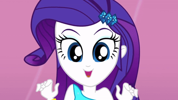 Size: 600x338 | Tagged: safe, screencap, character:rarity, episode:make up shake up, eqg summertime shorts, g4, my little pony:equestria girls, animated, cute, fall formal outfits, gif, rarara, raribetes, shaking, shoulders, solo, wiggling
