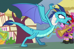 Size: 457x304 | Tagged: safe, screencap, character:princess ember, species:dragon, episode:triple threat, g4, my little pony: friendship is magic, angry, cropped