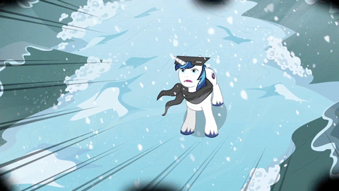 Size: 480x270 | Tagged: safe, screencap, character:shining armor, episode:the crystal empire, g4, my little pony: friendship is magic, animated, snow goggles