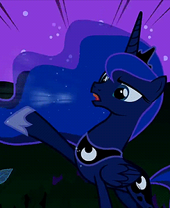 Size: 245x300 | Tagged: safe, screencap, character:princess luna, episode:luna eclipsed, g4, my little pony: friendship is magic, animated, cropped, raised hoof, solo, traditional royal canterlot voice, yelling