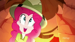 Size: 1400x777 | Tagged: safe, screencap, character:pinkie pie, episode:the canterlot movie club, eqg summertime shorts, g4, my little pony:equestria girls, discovery family logo
