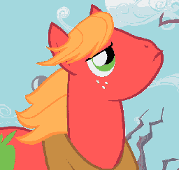 Size: 256x243 | Tagged: safe, screencap, character:big mcintosh, species:pony, episode:family appreciation day, g4, my little pony: friendship is magic, animated, dramatic, freckles, gif, male, serious, shit just got real, solo, stallion, windswept mane