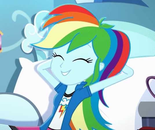 Size: 535x450 | Tagged: safe, screencap, character:rainbow dash, episode:leaping off the page, eqg summertime shorts, g4, my little pony:equestria girls, animated, cropped, cute, dashabetes, gif