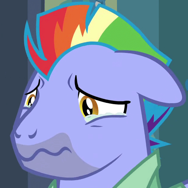 Size: 625x625 | Tagged: safe, screencap, character:bow hothoof, species:pegasus, species:pony, episode:parental glideance, g4, my little pony: friendship is magic, animated, cropped, crying, cute, eye shimmer, floppy ears, gif, loop, male, reaction image, sad, sadorable, solo, stallion, wavy mouth