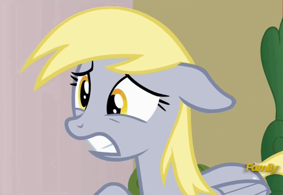 Size: 579x399 | Tagged: safe, screencap, character:derpy hooves, character:princess ember, species:dragon, episode:triple threat, g4, my little pony: friendship is magic, animated, everything is fixed, food, gif, muffin, reversed