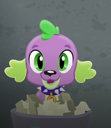 Size: 313x360 | Tagged: safe, screencap, character:spike, character:spike (dog), species:dog, equestria girls:friendship games, g4, my little pony:equestria girls, looking at you, puppy, smiling