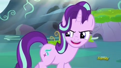 Size: 1920x1080 | Tagged: safe, screencap, character:starlight glimmer, species:pony, episode:to change a changeling, g4, my little pony: friendship is magic, discovery family logo, solo
