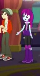 Size: 163x310 | Tagged: safe, screencap, character:mystery mint, character:normal norman, episode:the canterlot movie club, eqg summertime shorts, g4, my little pony:equestria girls, background human, cropped