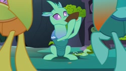 Size: 1920x1080 | Tagged: safe, screencap, species:changeling, species:reformed changeling, episode:to change a changeling, g4, my little pony: friendship is magic, changeling food, cute, cuteling, food, soup, soupling