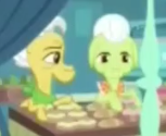 Size: 153x125 | Tagged: safe, screencap, character:grand pear, character:granny smith, episode:it isn't the mane thing about you, g4, my little pony: friendship is magic, continuity, cropped