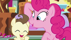Size: 1280x720 | Tagged: safe, screencap, character:pinkie pie, character:pound cake, species:earth pony, species:pegasus, species:pony, episode:it isn't the mane thing about you, g4, my little pony: friendship is magic, baby, baby pony, cute, female, male, mare, oink oink oink, sugarcube corner