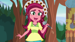 Size: 1280x720 | Tagged: safe, screencap, character:gloriosa daisy, equestria girls:legend of everfree, g4, my little pony:equestria girls, cute, daisybetes, magical geodes, solo