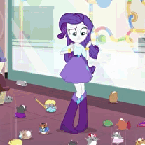 Size: 207x207 | Tagged: safe, screencap, character:rarity, episode:hamstocalypse now, equestria girls:rainbow rocks, g4, my little pony:equestria girls, amelia furhart, animated, boots, bracelet, cage, carl pettington, cat, clothing, cropped, cute, gif, hamster, hamster habitat, high heel boots, jewelry, pencil, picture for breezies, rarara, raribetes, rope, shoes, skirt, socks